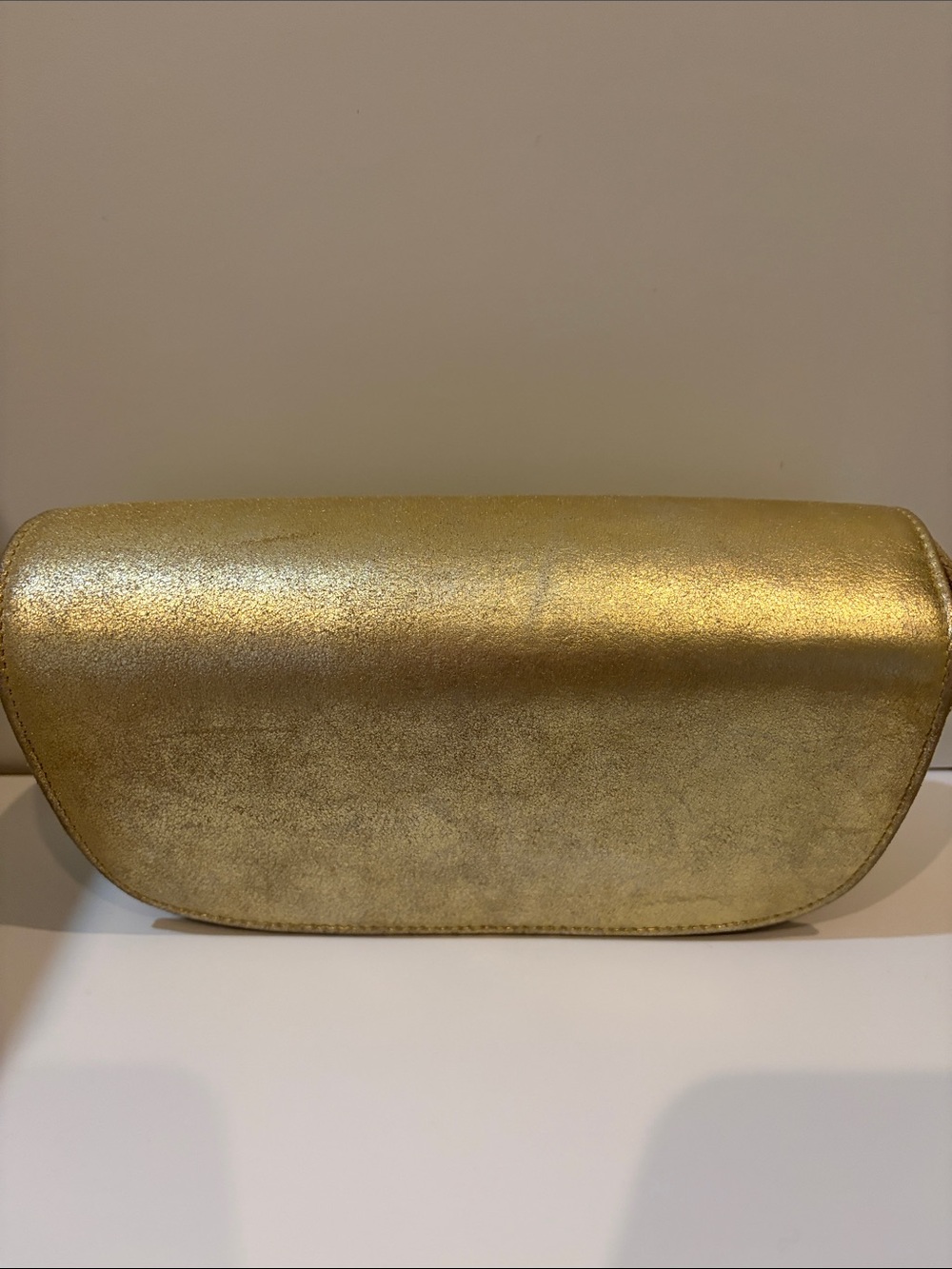 Vintage Donna Karan Metallic Gold Clutch